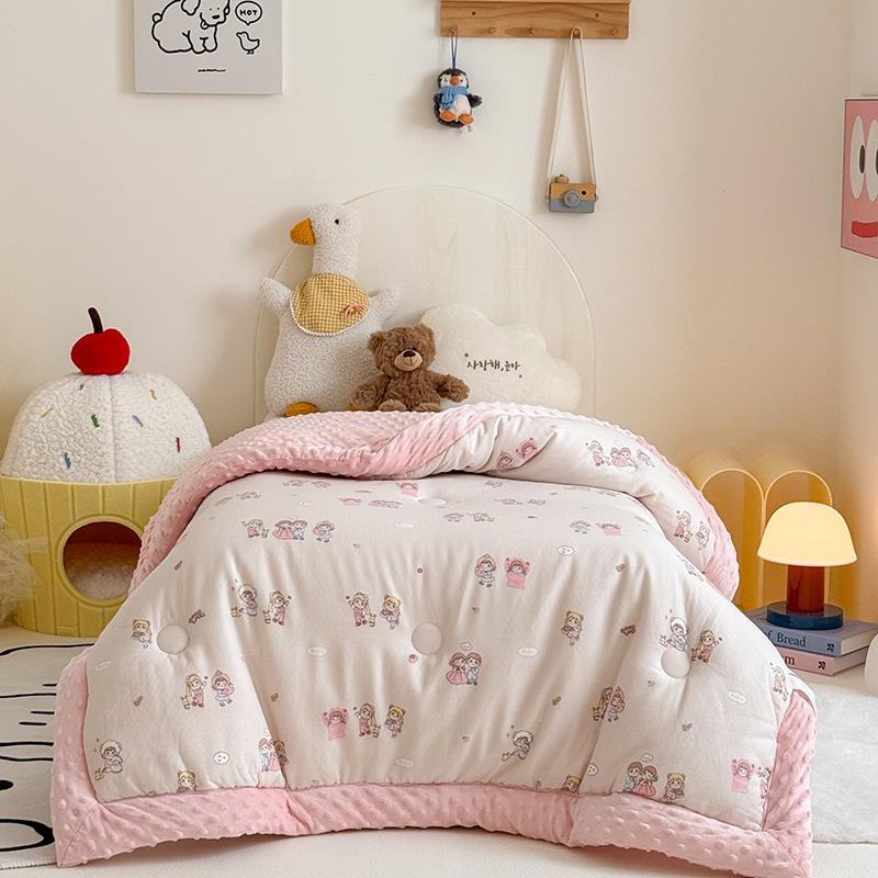 Детское хлопковое одеяло из двойной марли класса А - Всесезонное с соевым наполнителем