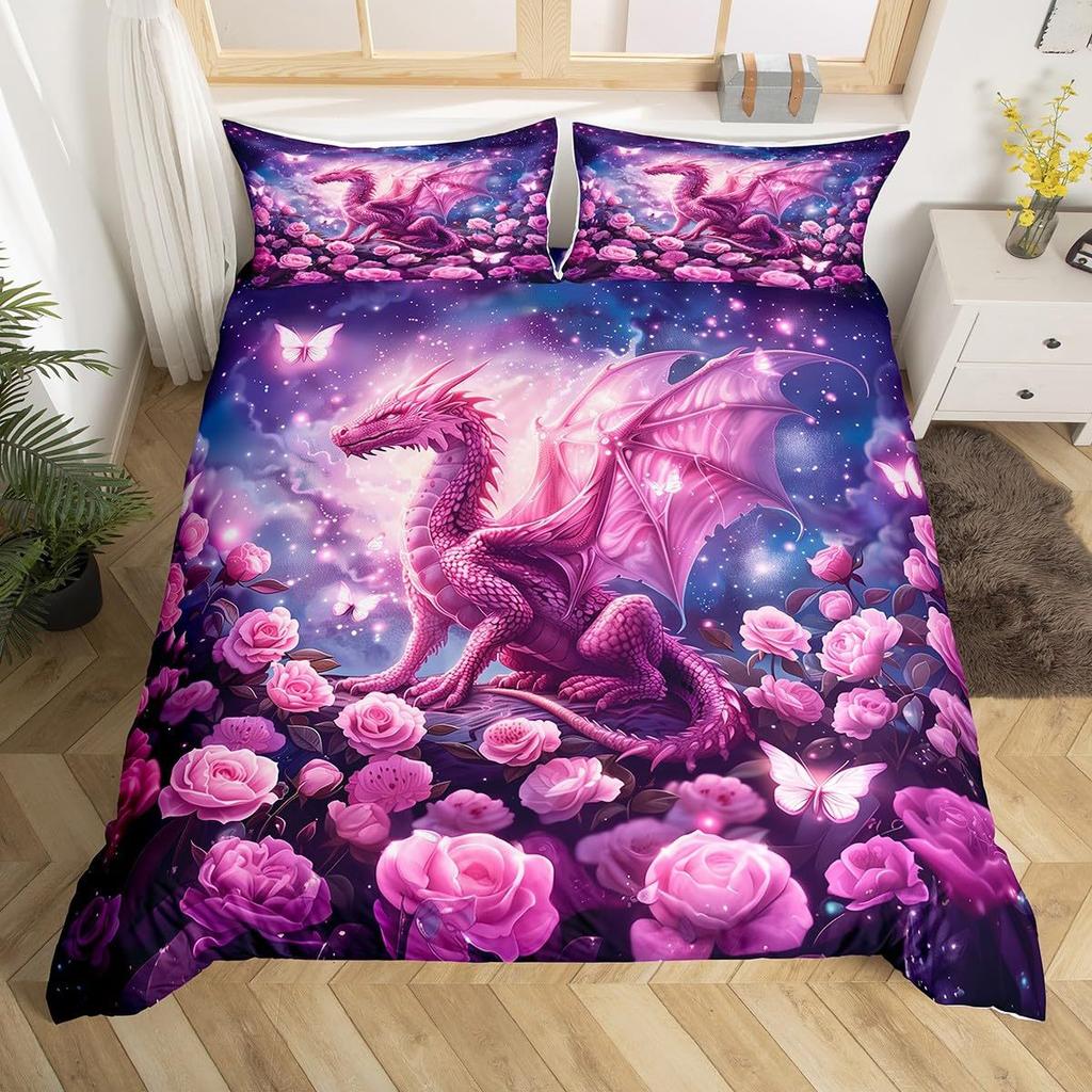 Dream Feilong Digital Printing Three-Piece 3D Duvet Set Kit Direct Sales