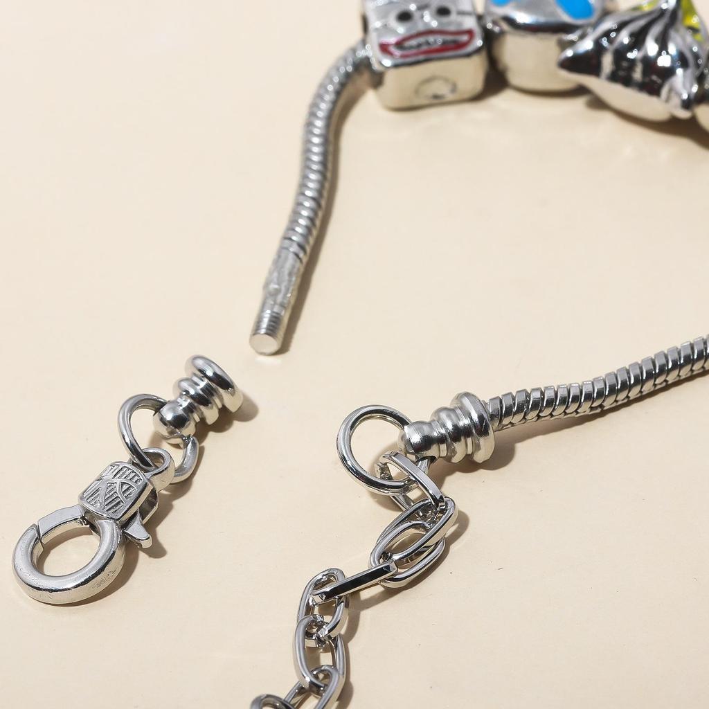 Браслет 'Кошмар перед Рождеством' с тыквой и шармами Джека и Салли