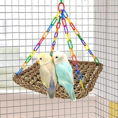 Аксессуары для клетки с попугаем, с лежанкой для попугая и гамаком ручной работы для ара, волнистого попугайчика, зябликов