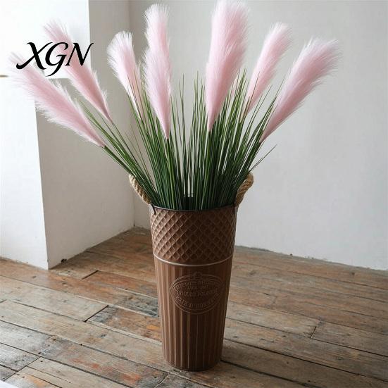 Large Open Mouth Bouquet Vase Vintage Metal Flower Buckets, Rustic Vases with Handles, Floral Containers, Wide Nostalgic Indoor Display Plant