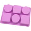 Round Square Leaf Silicone Soap Mold Handmade Soap Making Supplies Diy Plaster Resin Candle Mold Cake Baking Tools