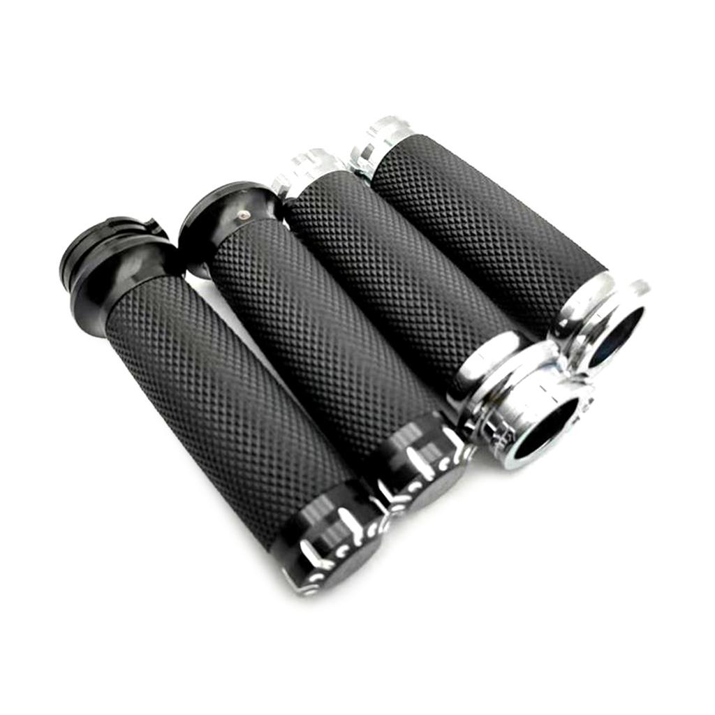 Retro Motorcycle Handlebar Grips Aluminum Alloy Hand Grips Lightweight for XL883 1200 Enhances Your Bike Vintage Charms