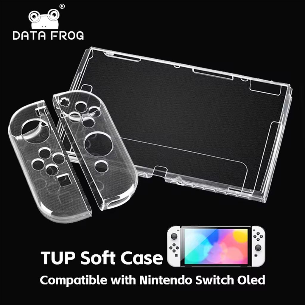 Для игровой консоли Nintendo Switch OLED прозрачный кристаллический чехол мягкий TPU Split защитный чехол