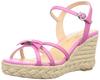 Stuart Sandals Ribbon Motif Jute Sandals 6502 P Cm E [Jill Shoe] Women's 23.0