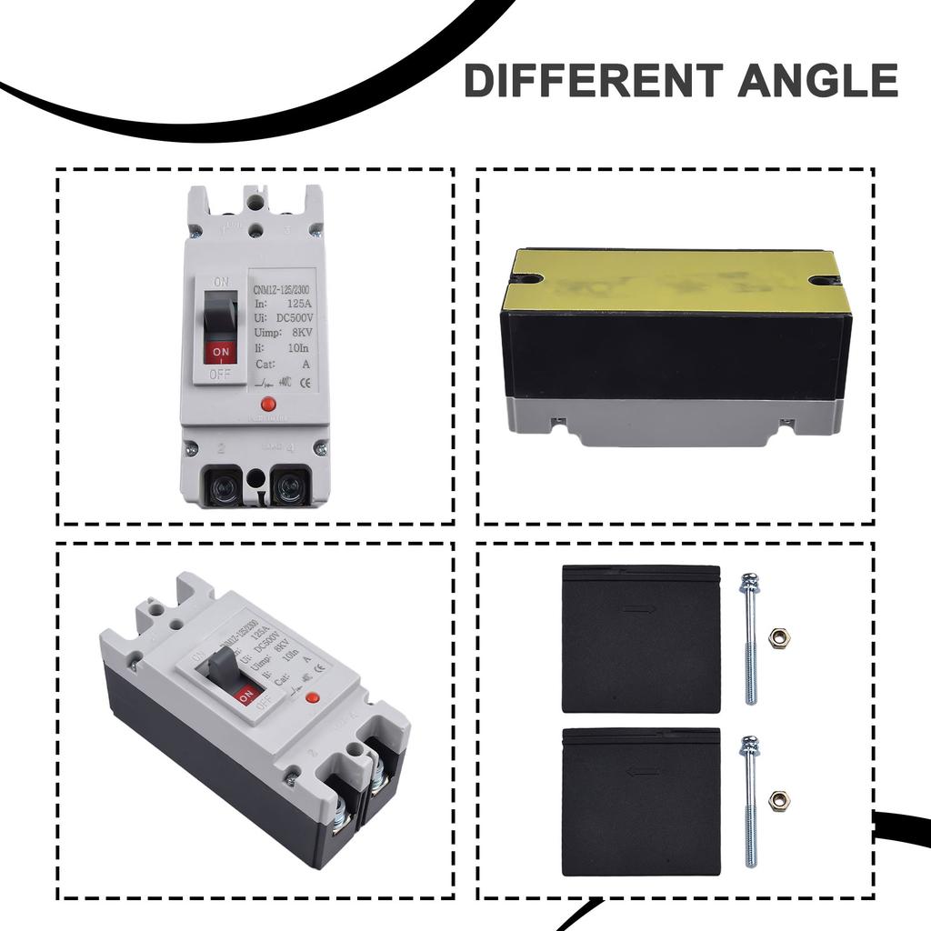 Solar Energy 2P DC Circuit Breaker MCCB Molded Case Rated Current 125A Rated Voltage 600V DC for Battery Systems