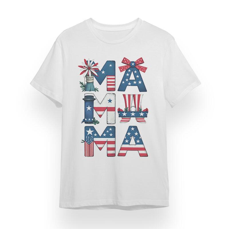 Men's T-Shirt Mens Womens Tees Top With Patriotic MA MA Unisex White 100% Cotton Plus Size Tee USA