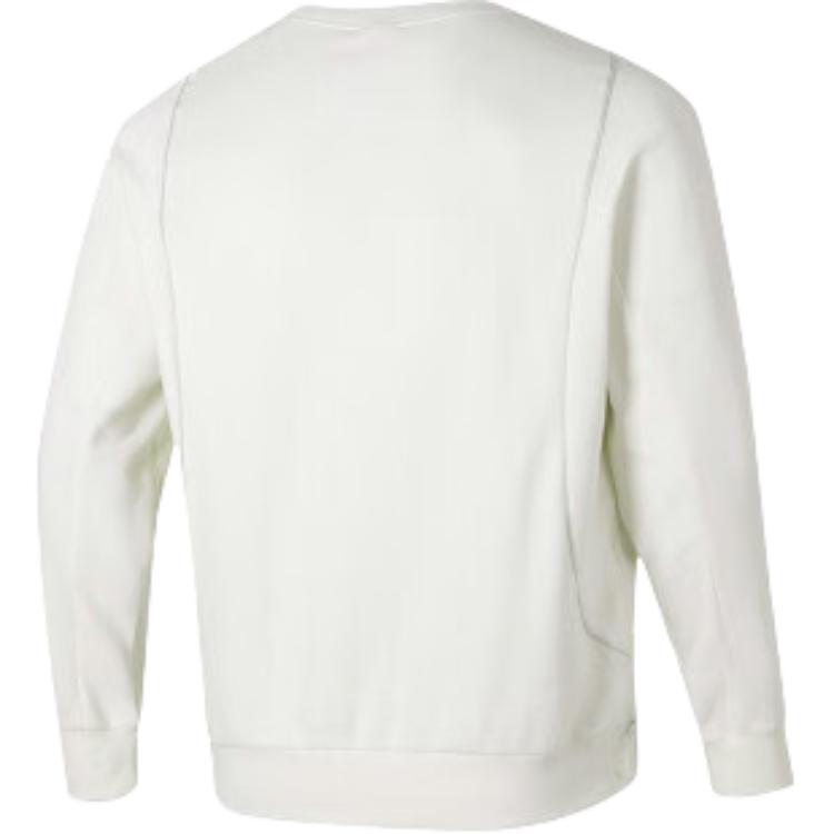 Puma Comfortable Solid Color Crew Neck Long Sleeve Sweatshirt Men Sweatshirt White 628488-87