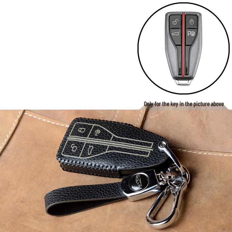 Premium Handmade Leather Key Case for Hongqi H5, 2023 H6, HS3, HS5, HS7, H9 - Women's Edition