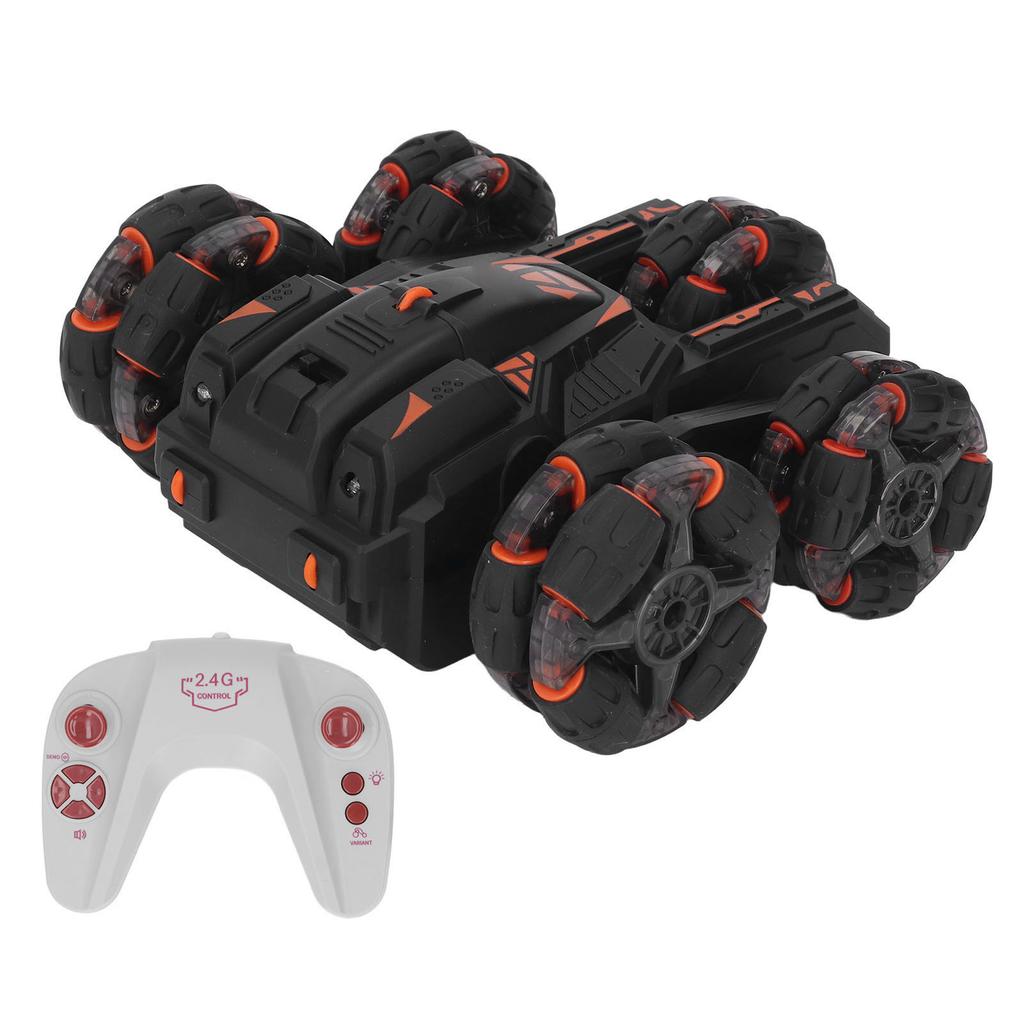 Детский автомобиль с дистанционным управлением, двухсторонний, вращающийся на 360 градусов, 2,4 ГГц, 5-колесный, трюковой автомобиль с дистанционным управлением для мальчиков