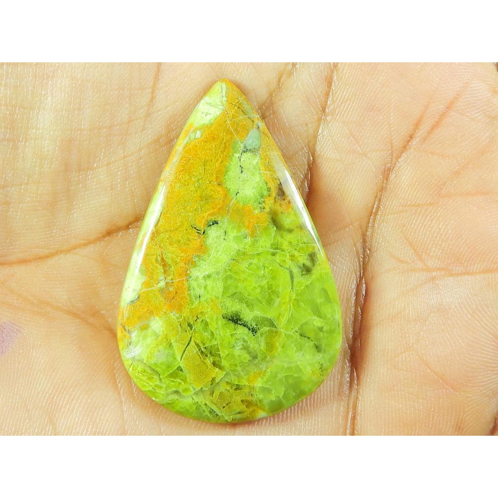 29X43X05 ММ Натуральный Зеленый Опал Кабошон Грушевидной Формы Свободный Драгоценный Камень 40 Карат. SK-4750