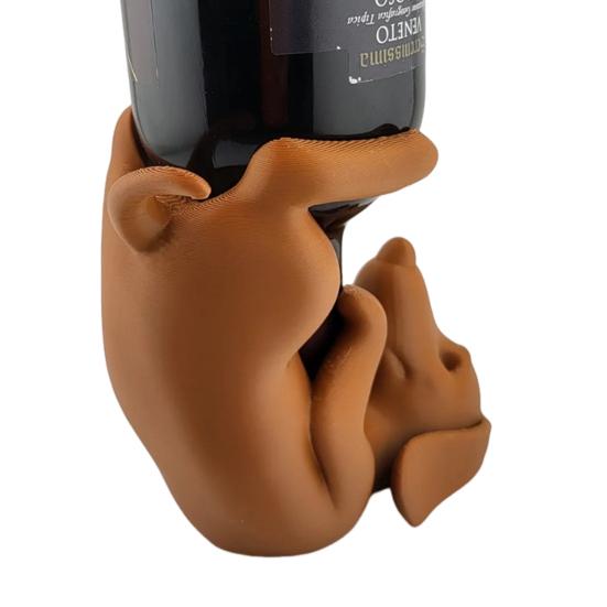 Держатель для винной бутылки Такса PLA Фигурка собаки Подставка-органайзер для пивных бутылок