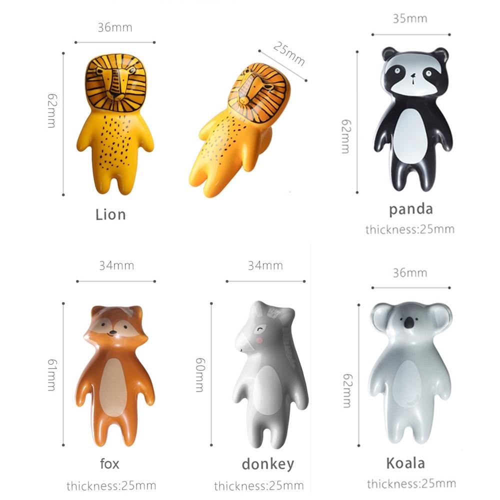 Cartoon Home Decor Panda Children's Room Cabinet Handles Drawer Pulls Furniture Hardware Door Knobs