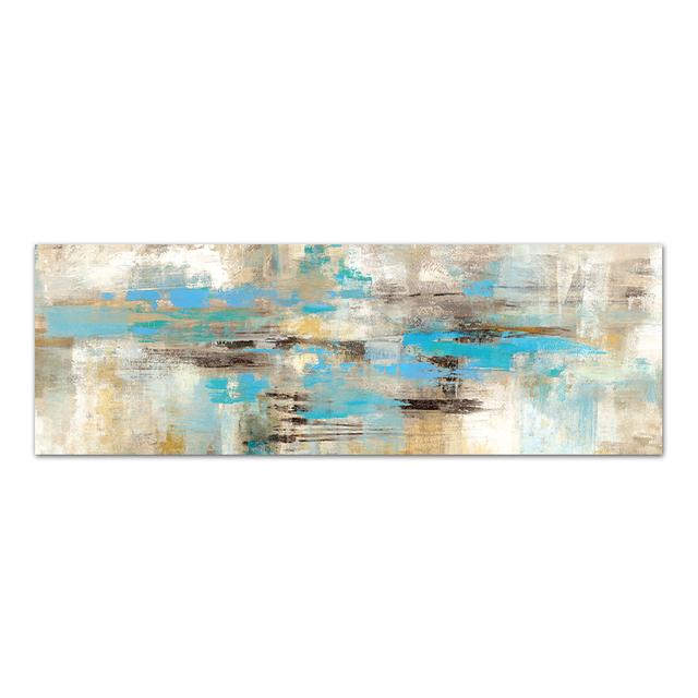 Современная абстрактная картина маслом, печать на холсте, постеры, золотой и синий, оригинальная настенная живопись, картина для гостиной, домашний декор