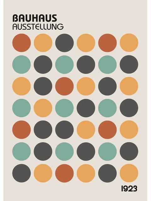 Черно-белая выставка модернизма, печать на холсте, винтажная минималистичная картина в стиле Баухаус, настенные художественные постеры для домашнего декора, без рамки