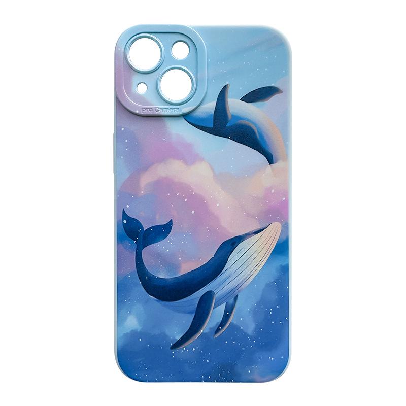 Мягкий защитный чехол из ТПУ с изображением цветка вишни для iPhone 11/12/13/14/15