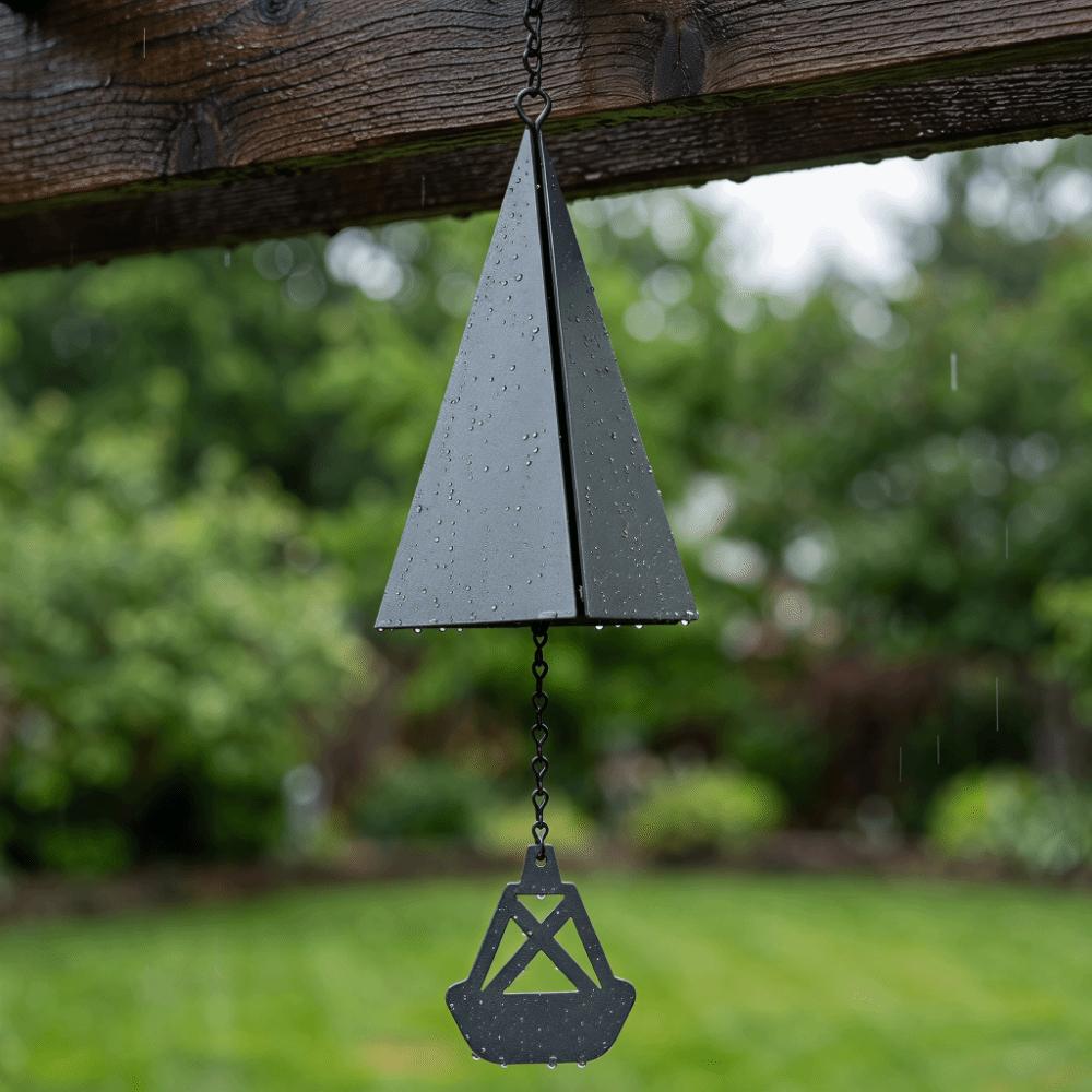 Iron Triangle Wind Chime Creative Metal Wind Bell Windcatcher Wind Chime Pendant  Home Decor