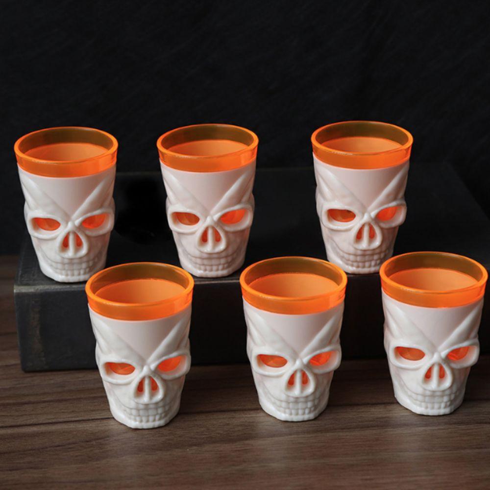 Flashing Skull Head Glowing Wine Cup LED Light Halloween Drinking Cup Bar