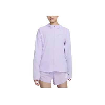Куртка для бега Swift UV Solid Logo Reflective Design Casual Hooded Women Jacket Violet FB7481-512