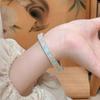 Enamel gold-painted begonia flower enamel bracelet for women, versatile new Chinese style ancient style open bracelet