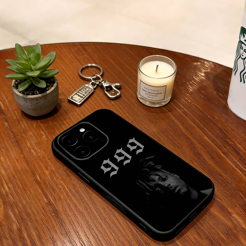 Чехол для телефона Juice Wrld 999 для iPhone 17,16,15,14,13,12,11 Plus,Pro Max,XS, Мягкий силиконовый черный чехол