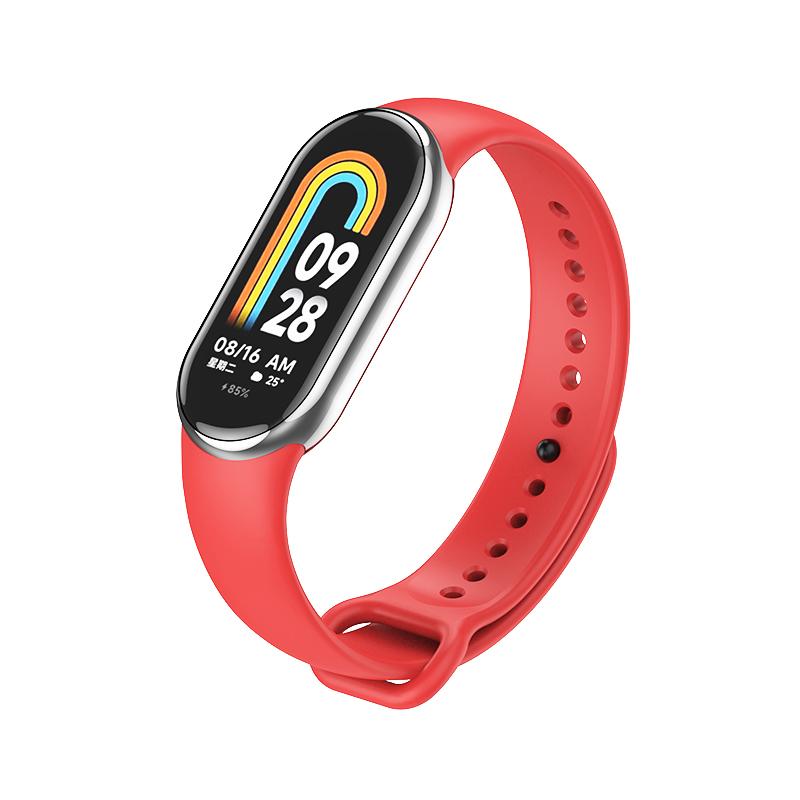 Силиконовый ремешок для Xiaomi Mi Band 8 Correa, спортивный браслет Miband8 NFC, умный браслет Pulseira, замена MiBand 8, аксессуары