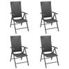 VidaXL Garden Chairs 4 Pcs Woven Resin Black