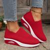 Fashion Women Walking Shoes Air Cushion Non Slip Orthopedic Shoes Ladies Platform Mules Breathable Wedge Female Sneakers 2025
