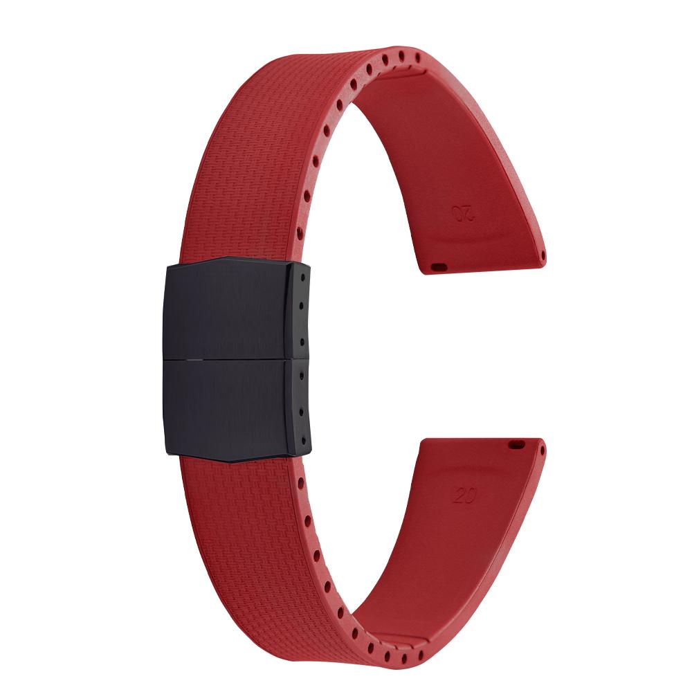 20 мм каучуковые ремешки Delugs CTS Fkm для часов с застежкой-бабочкой 4 цветов Уникальная текстура Быстросъемный ремешок для часов для брендовых часов