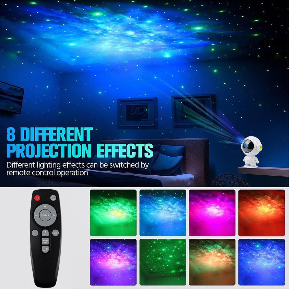 Милый астронавт галактика проектор свет мультфильм астронавт туманность звезды звездный проектор ночник для детского подарка домашний декор