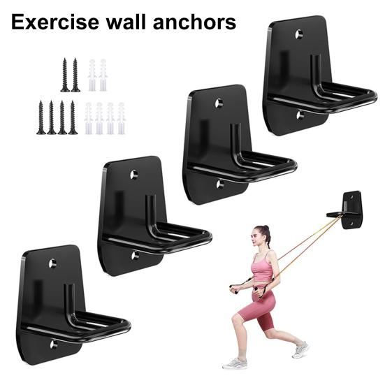 3 шт. настенный крючок для эспандера с винтом, прочный металлический домашний спортзал, силовая лента для тренировок, ремень для утяжеления тела, потолочная настенная вешалка