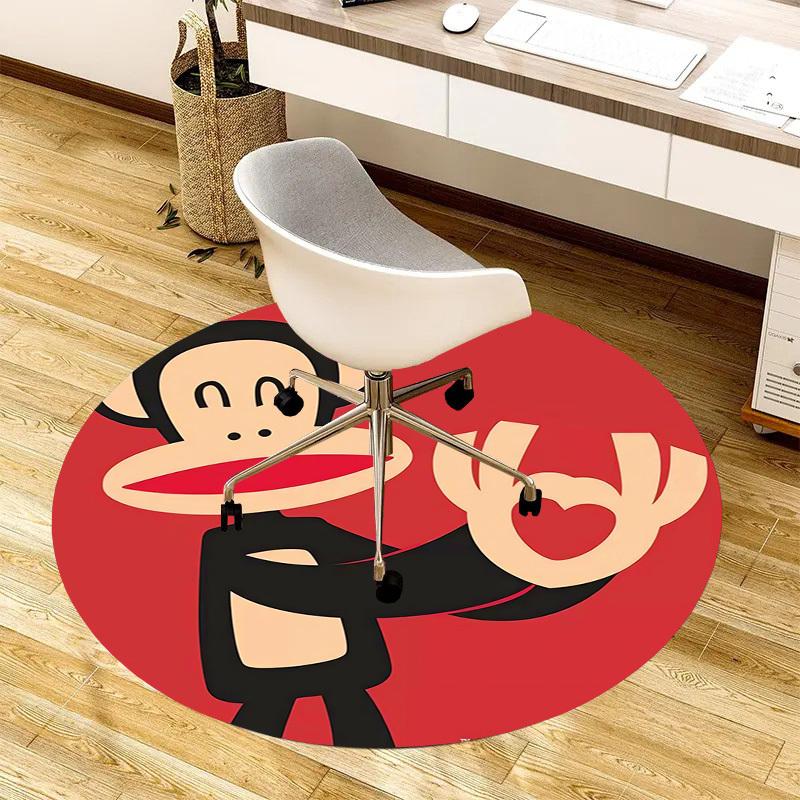 1pc Love Monkey Heart Gesture Round carpet, Made of Polyester,Perfect for Decorating Office Chairs, Living Rooms,fplt018
