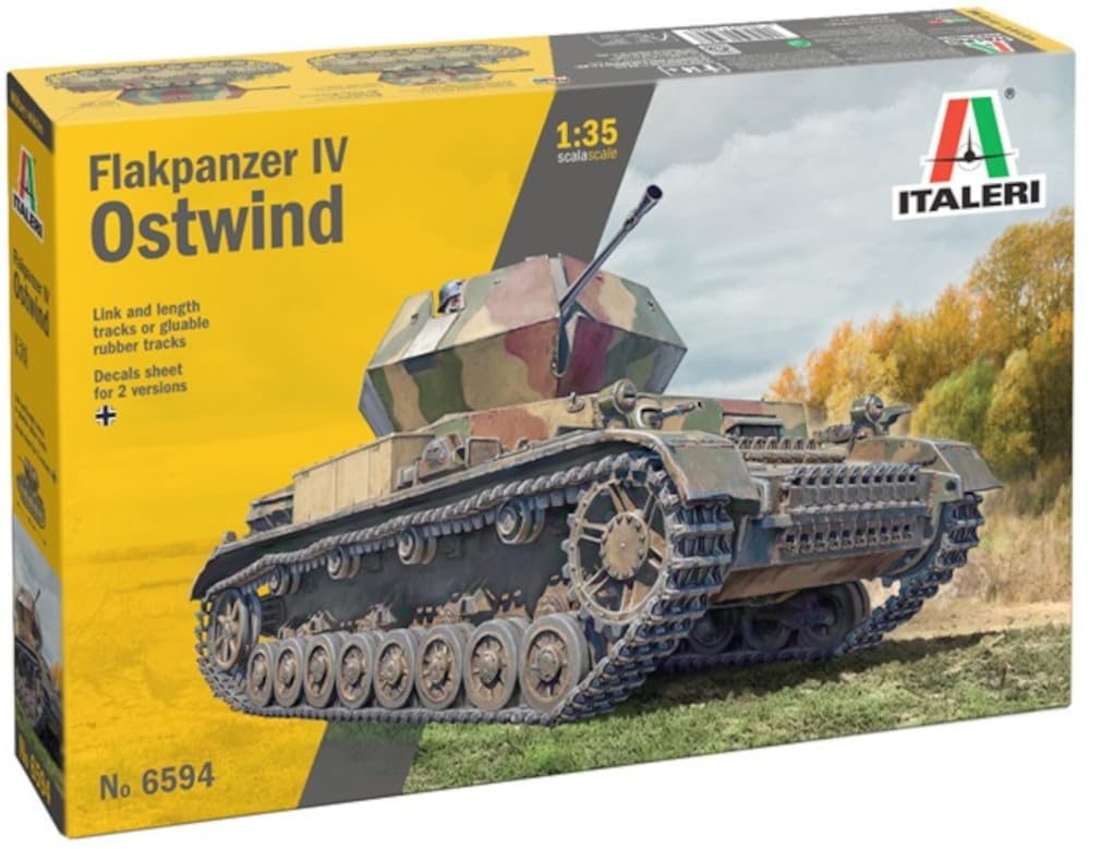 Platz Italeri WWII German Ostwind Flakpanzer IV Plastic Model Kit IT6594 1/35 (Tank)
