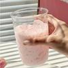 Большая стеклянная кружка для кофе и холодных напитков, прозрачная кружка для латте и кофе с молоком, обычная бытовая стеклянная кружка.