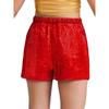 Девочки Блестящие Шорты с Блестками Эластичная Талия Дизайн Танцы Черлидинг Соревнования Выступление Низ