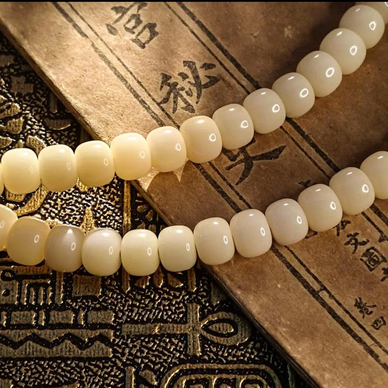 Violet Abacus Beads Bodhi Root 108 Beads Unisex Bracelet/Necklace (8x11mm) - Douyin Live Hot Sale Temple Edition
