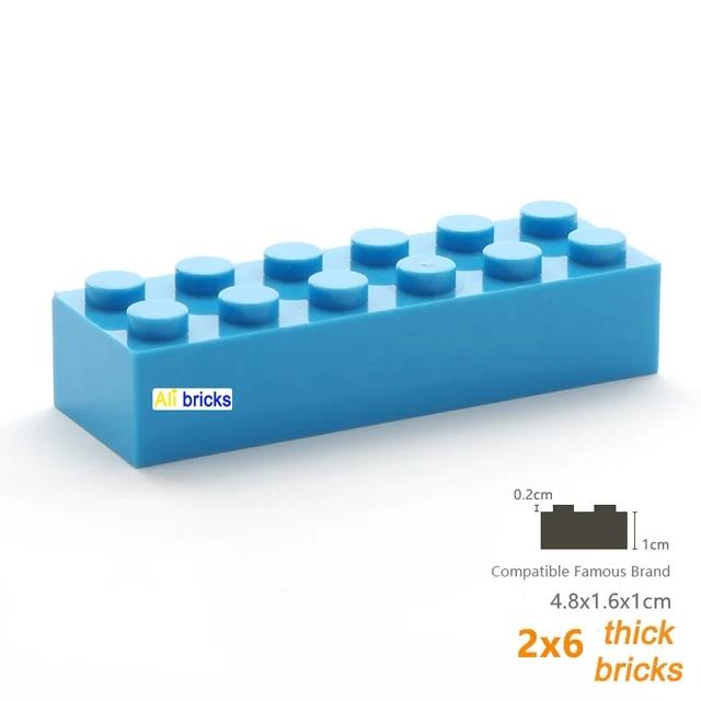 20 шт. Детали MOC 2456 Кирпич 2x6 44237 Совместимые Кирпичики DIY Сборка Строительные Блоки Частицы Детская Головоломка Мозговая Игра Подарок