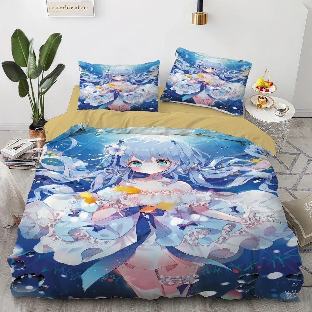 Комплект постельного белья Anime kawaii Япония Аниме loli Пододеяльник Детская спальня Мультфильм 3D Печатный пододеяльник Подарок в спальню