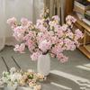 Элегантная искусственная ветка персикового цвета Real Touch искусственный цветок декор для сада на открытом воздухе