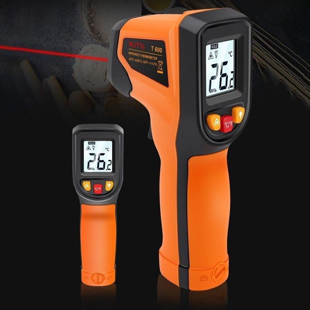-50℃ До 400/600℃ Инфракрасный Термометр Бесконтактный ЖК-Дисплей Лазерный Пирометр Экран с Подсветкой Точное Измерение