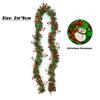 2/20M Christmas Color Ribbons Garland DIY Xmas Tree Wrapping Ribbons Snowman Bear Cane Garland Strips New Year Party Decoration