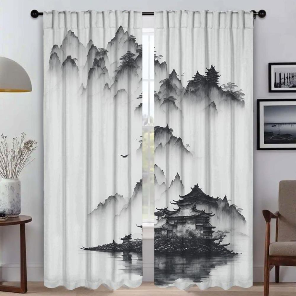 Кухонные шторы для гостиной, занавеска с красочным рисунком, украшение на Хэллоуин, перегородка, тюль для спальни, затемняющие шторы для детей