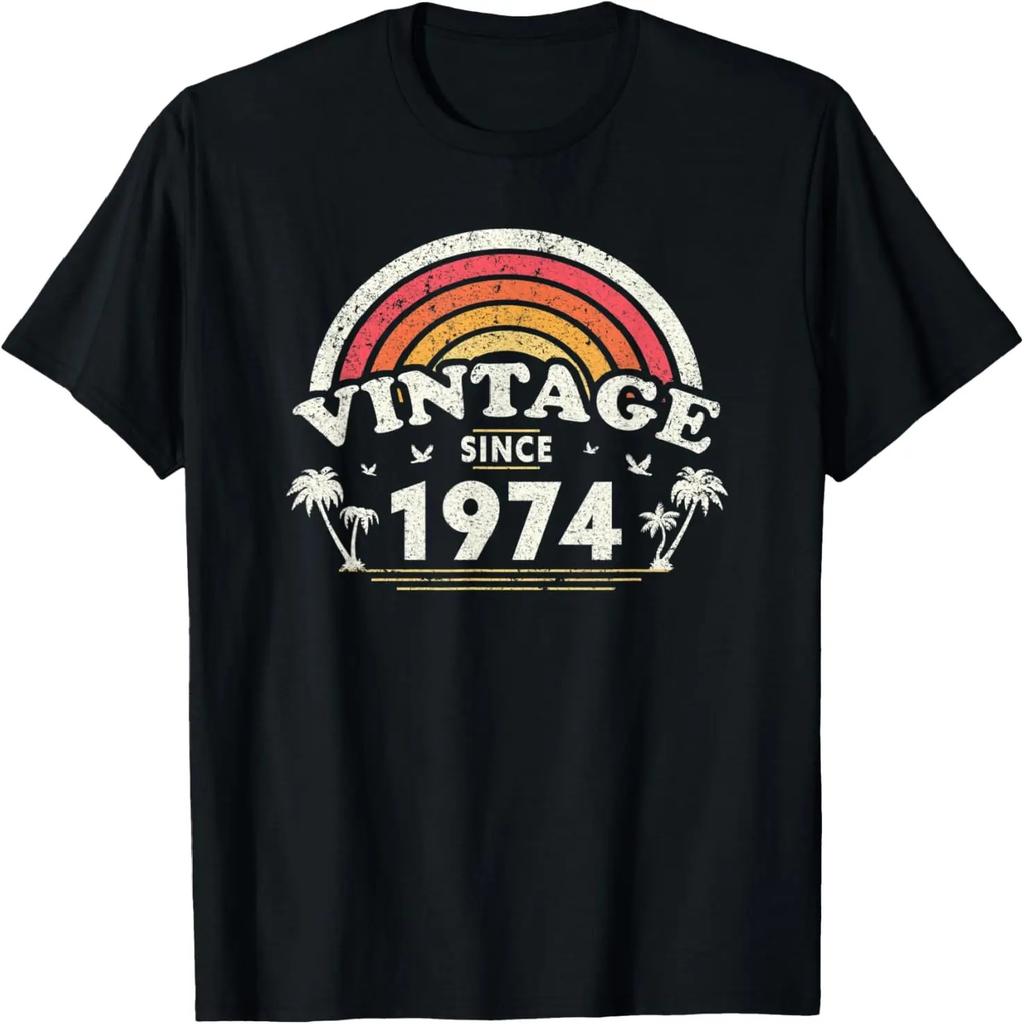 Vintage Since 1974, Birthday Gift For Men And Women, Retro T-Shirt