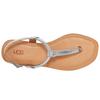 UGG Кожаные сандалии на одной лямке женские серебристые 1118516-SLVM