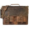 Leather Messenger Bag Laptop Bag Briefcase Satchel Bag 16" Rustic Vintage Brown