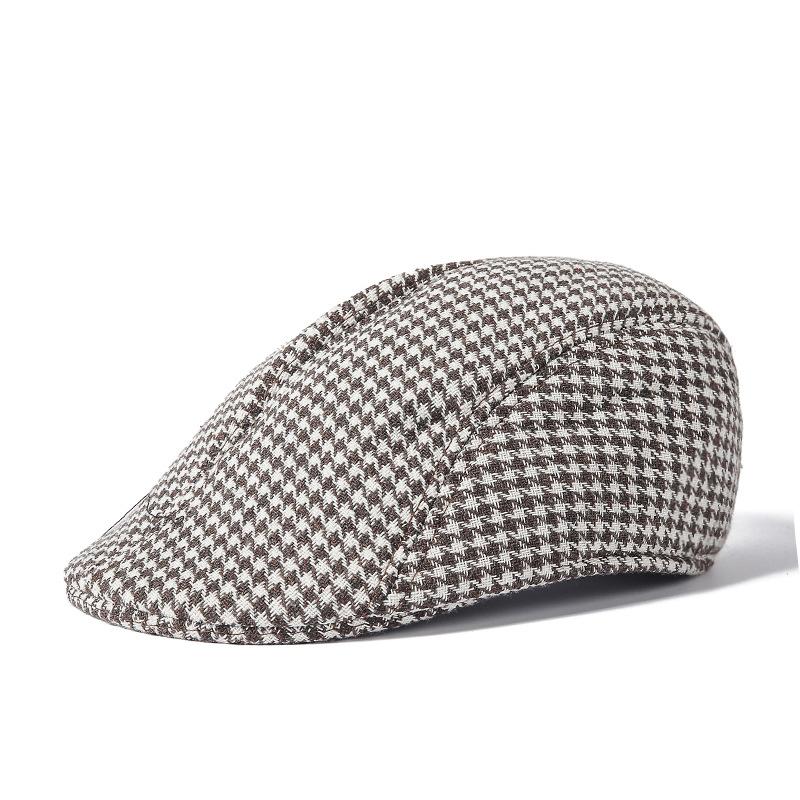 Осенне-зимняя кепка с утиным язычком Мужской берет для взрослых людей с зерном Кепка-хипстер с застежкой-молнией Кепка с утиным язычком для людей среднего и пожилого возраста