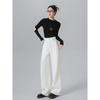 Gray Wide-leg Pants Women's Spring and Autumn New High-end Suit Pants High-waist Drape Casual Floor-mopping Straight Pants