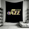 Utah Jazz Basketball Team Logo Threepiece Set 1 Duvet Cover 2 Pillowcase Without Core Soft And Comfortable Bedding Set