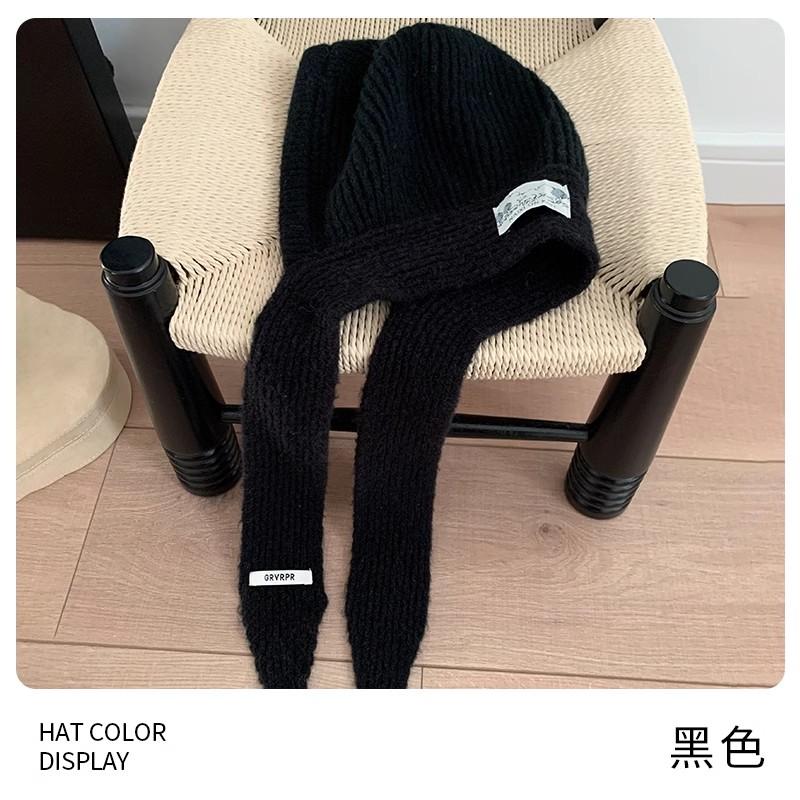 Шапка-балаклава для женщин, для маленького лица на осень и зиму, ветрозащитная и теплая шапка, шарф и шея интегрированная шерстяная шапка, шапка с защитой ушей