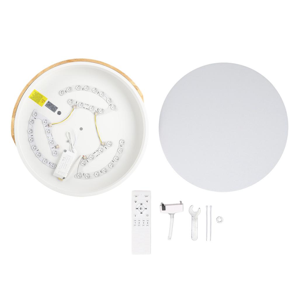 Светодиодный потолочный светильник из железа и дерева, поликарбонат, регулируемый круглый, скрытый, современный потолочный светильник с приложением